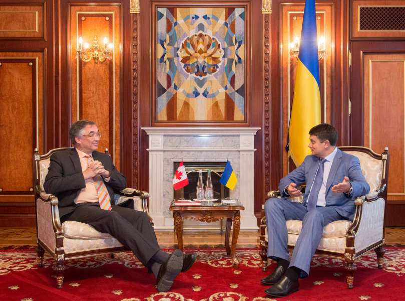 Top News Rada S Speaker Meets Canadian Ambassador To